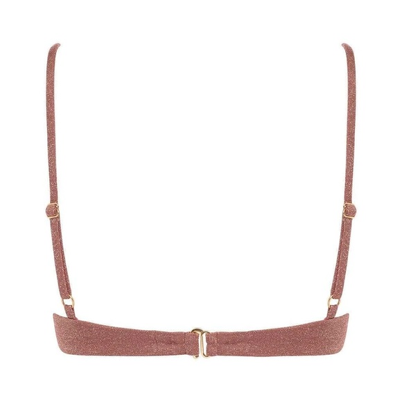 Mauve Sparkle Dainty Montce Bikini Top - Picture 2 of 4